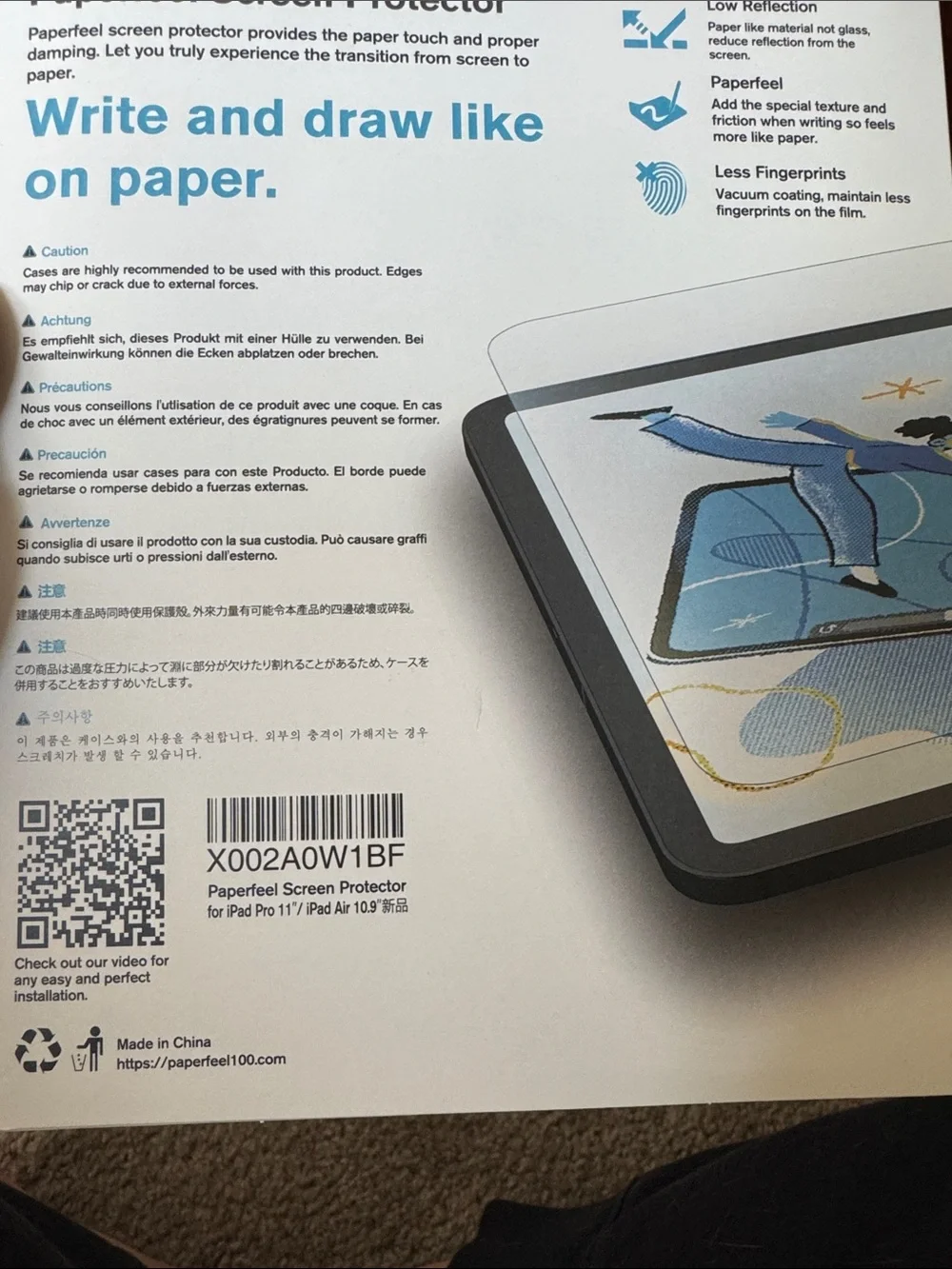 PaperFeel Screen Protector for iPad – White